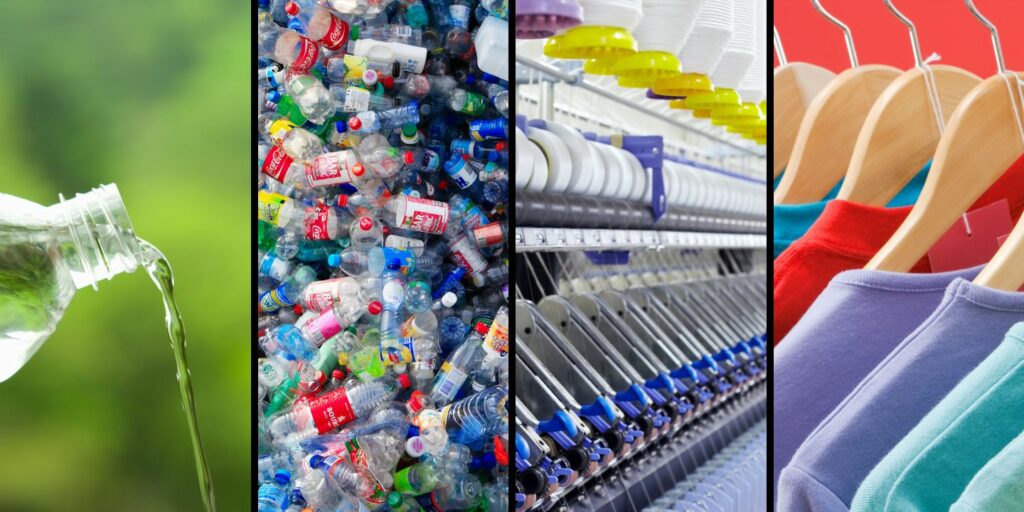 pet bottles into textiles process