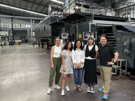 Jeff Hsu CIMO of NTX gives tour to Fashion for Good and Studio 95 designers