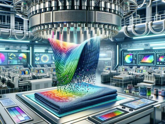 Futuristic High Tech Textile coloration machine